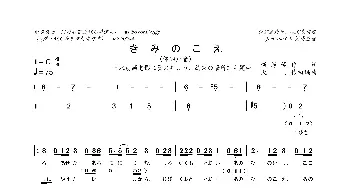 你的声音_歌曲简谱_词曲:新海诚 天门