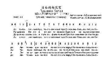 洁白的杨花絮 Пушинка белая_歌曲简谱_词曲:阿•沃兹涅先斯基 阿•巴巴贾尼扬