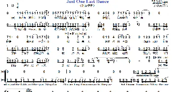 Just One Last Dance_歌曲简谱_词曲:Rob Tyger Jat Denar
