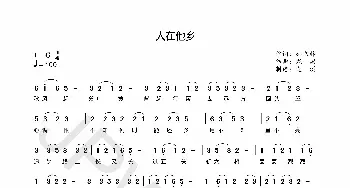 人在他乡_歌曲简谱_词曲:孙书林 龙溟