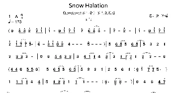 [日]snow halation_歌曲简谱_词曲:畑亚贵 山田高弘