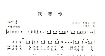 我等你_歌曲简谱_词曲:王焕升 孙志和 王焕升