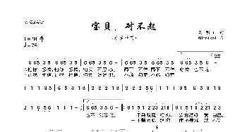 宝贝，对不起_歌曲简谱_词曲:谢明训 ADhoikol