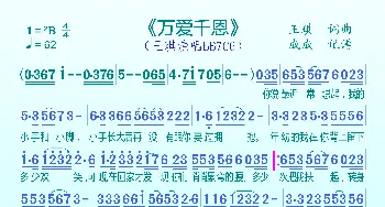 万爱千恩_歌曲简谱_词曲:王琪 王琪