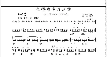 记得当年清水塘_歌曲简谱_词曲: