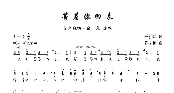 等着你回来_歌曲简谱_词曲:严折西 陈瑞帧