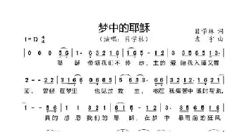 梦中的耶稣_歌曲简谱_词曲:目学林 袁宇