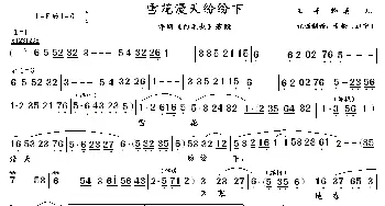 雪花漫天纷纷下_歌曲简谱_词曲: