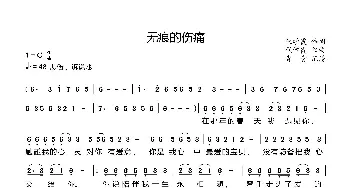 无痕的伤痛_歌曲简谱_词曲:代学霞 代学霞