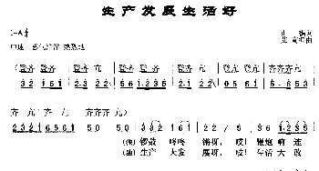 生产发展生活好_歌曲简谱_词曲:山樵 艾南编曲