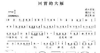 回首的大雁_歌曲简谱_词曲:谭邦群 康良国