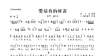 爱情真的好苦_歌曲简谱_词曲:湛洪良 湛洪良