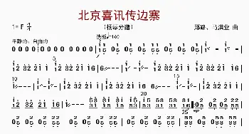 北京喜讯到边寨_歌曲简谱_词曲: 郑路等