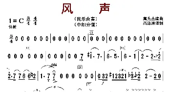 风声_歌曲简谱_词曲: 高为杰编曲