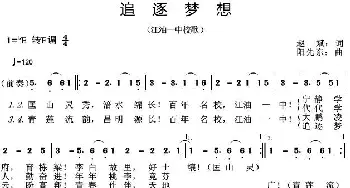 追逐梦想_歌曲简谱_词曲:赵斌 阳先东