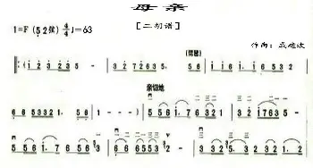 母亲_歌曲简谱_词曲: 戚建波