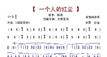 一个人的红尘_歌曲简谱_词曲: 林海