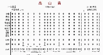 高山青_歌曲简谱_词曲: 曾加庆改编