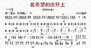 在希望的田野上_歌曲简谱_词曲: 李国林配器