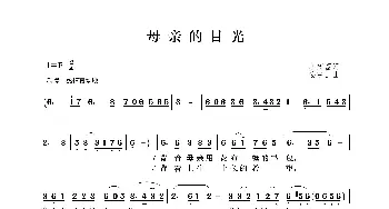 母亲的目光_歌曲简谱_词曲:李高富 姜中山