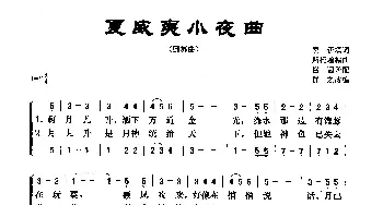 夏威夷小夜曲_歌曲简谱_词曲:费伊填词 斯托通编曲 盛茵译配 群之改编