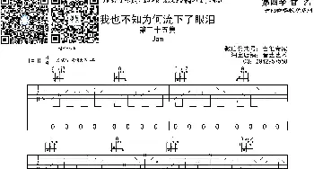 我也不知为何流下了眼泪_歌曲简谱_词曲: