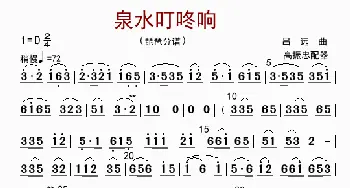 泉水叮咚响_歌曲简谱_词曲: 高振忠配器
