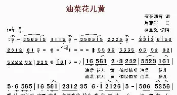 油菜花儿黄_歌曲简谱_词曲:荷花清音 周志军