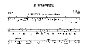 赶圩归来啊哩哩_歌曲简谱_词曲:古笛 黄有导