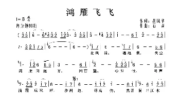 鸿雁飞飞_歌曲简谱_词曲:胡风华 石焱