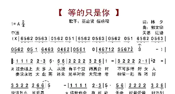 等的只是你_歌曲简谱_词曲:林夕 郭文宗