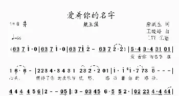 爱着你的名字_歌曲简谱_词曲:唐跃生 王晓峰