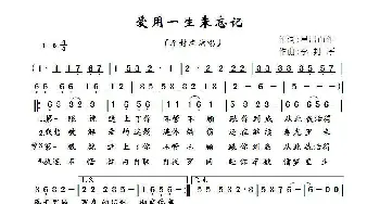 爱用一生来忘记_歌曲简谱_词曲:星出而作 李封序