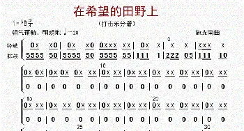 在希望的田野上_歌曲简谱_词曲: 李国林配器