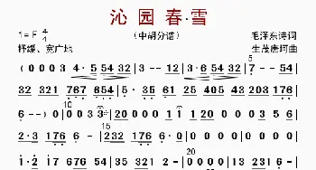沁园春 雪_歌曲简谱_词曲: 李国林配器