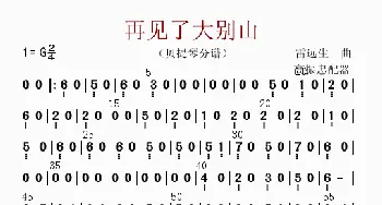 再见了大别山_歌曲简谱_词曲: 高振忠配器