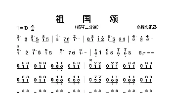 祖国颂_歌曲简谱_词曲: 高振忠配器