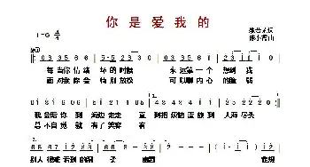 ​你是爱我的_歌曲简谱_词曲:姚若龙 陈小霞