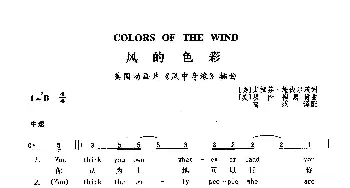 风的色彩_歌曲简谱_词曲: