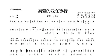 亲爱的我在等待_歌曲简谱_词曲:王小军 史英良 轻云望月