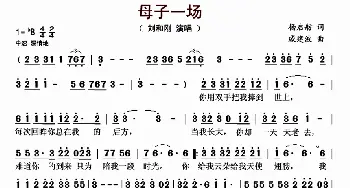 母子一场_歌曲简谱_词曲:杨启舫 戚建波