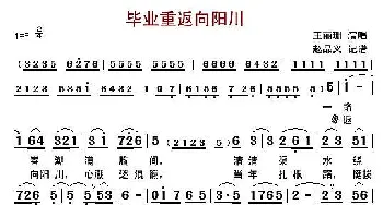 毕业重返向阳川_歌曲简谱_词曲: