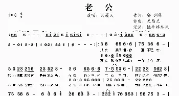 老公_歌曲简谱_词曲:安 剑锋 天籁天