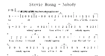 Stevie Hoang - Nobody_歌曲简谱_词曲:佚名 佚名