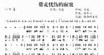 带走忧伤的寂寞_歌曲简谱_词曲:肖亮 崔伟立