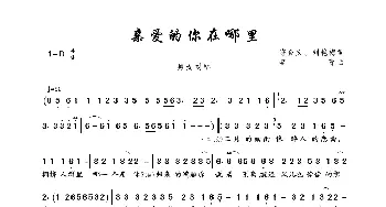 亲爱的你在哪里_歌曲简谱_词曲:陈金文、刘艳梅 李青