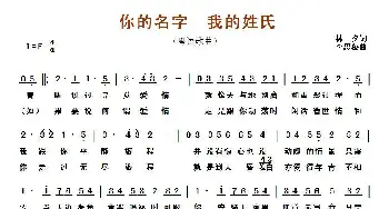 ​你的名字 我的姓氏 _歌曲简谱_词曲:林夕 李思菘