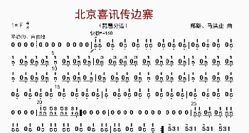 北京喜讯到边寨_歌曲简谱_词曲: 郑路等