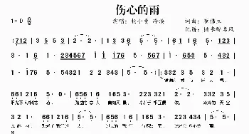 伤心的雨_歌曲简谱_词曲:崔伟立 崔伟立