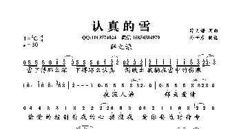 认真的雪_歌曲简谱_词曲:薛之谦 薛之谦